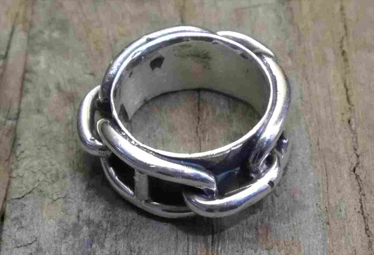 ヴィンテージ スターリング シルバー リング Size15 モダン （R031) Vintage Silver 925 Ring