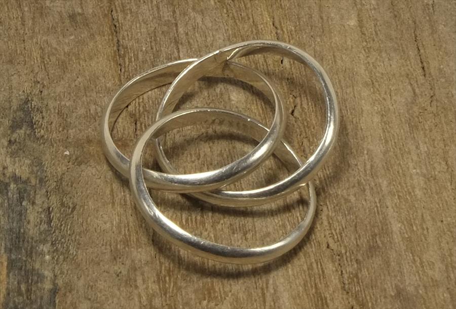 ヴィンテージ メキシカン シルバー 925 （R047) ジュエリー アクセ 3連 Vintage Mexican Silver 925 Ring
